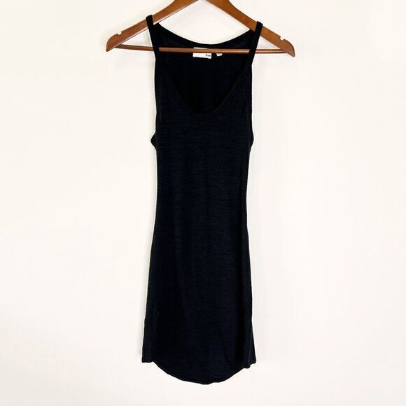 Aritzia Wilfred Free Yasmin Black Open Back Sleeveless Bodycon Dress - Picture 2 of 9